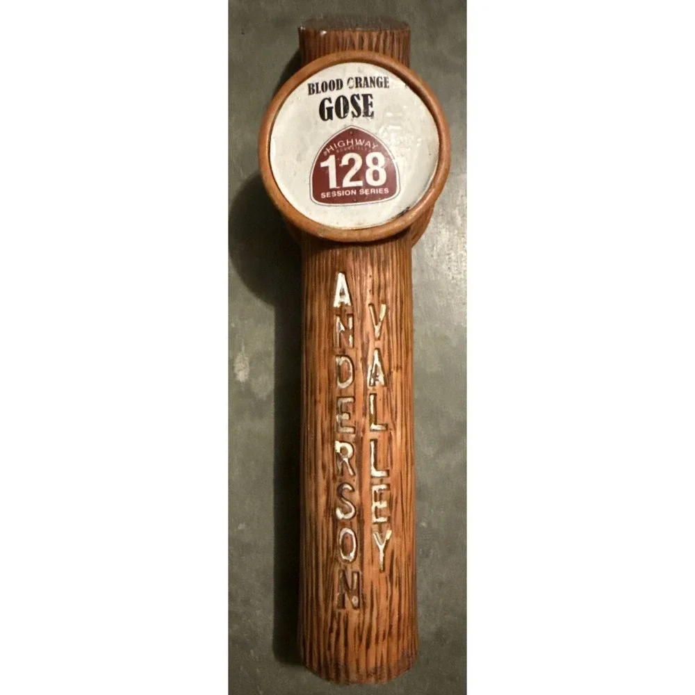 Anderson Valley Brewing‎ Highway 128 Gose Ale Wooden Beer Tap Handle